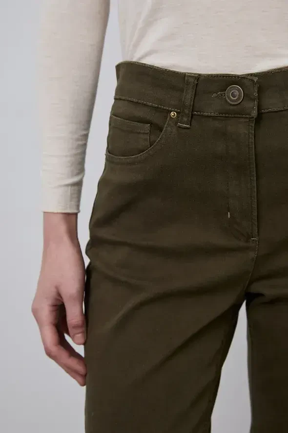 5 Cepli Slim Pantolon - Haki - 4