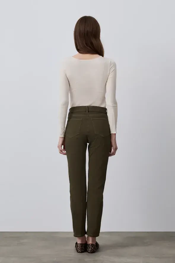 5 Cepli Slim Pantolon - Haki - 5