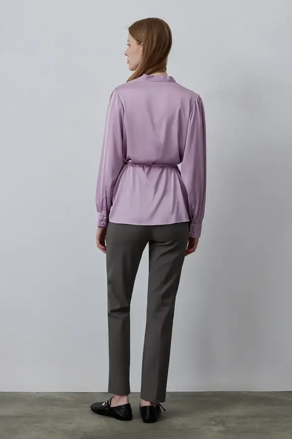 Anvelop Saten Bluz - Lila - 5