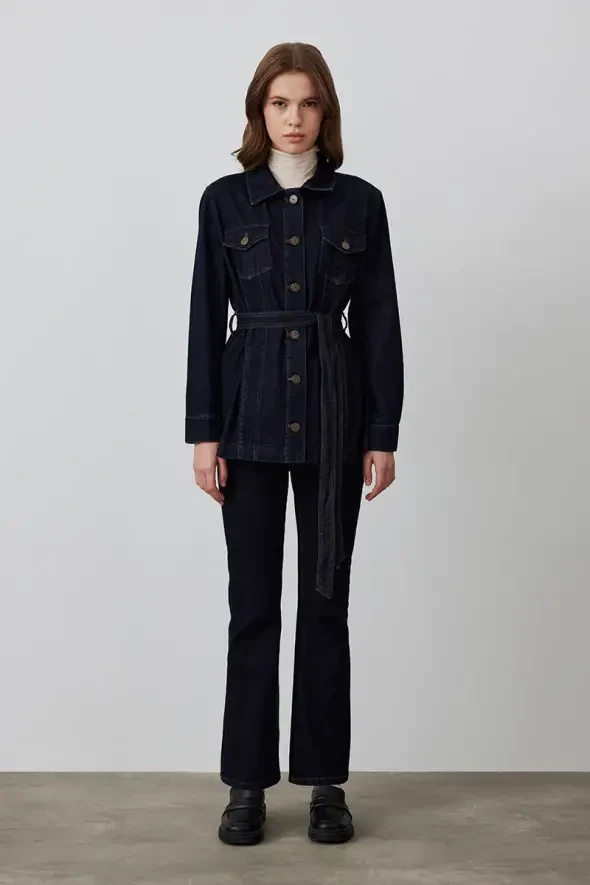 Denim Ceket - Mavi - 2