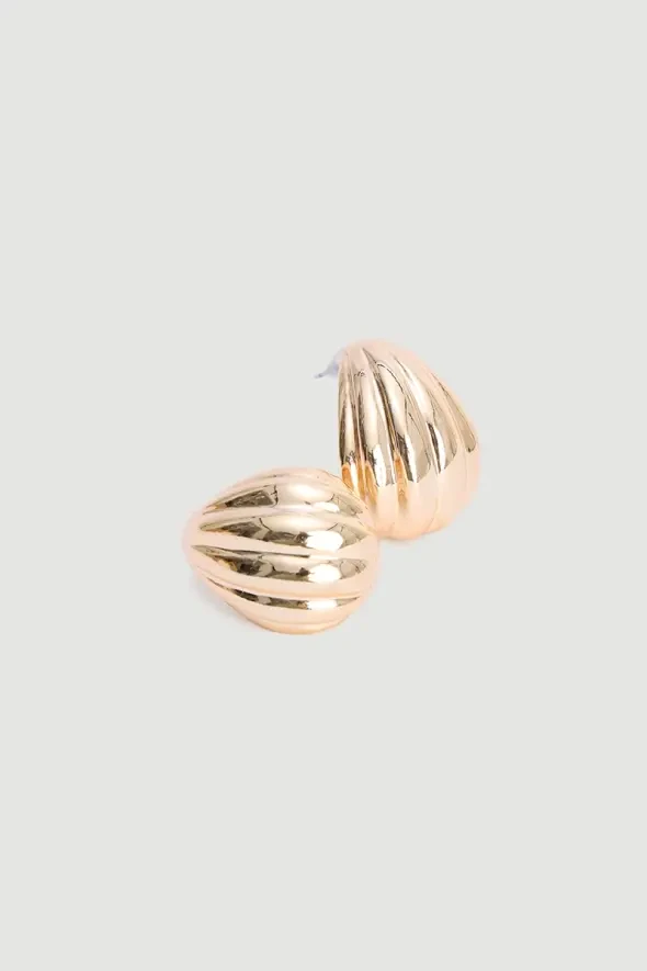 Deniz Kabuğu Küpe - Gold - 2