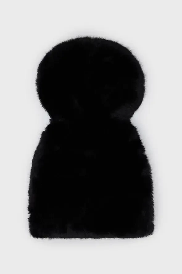 Fur Cap - Black - 2