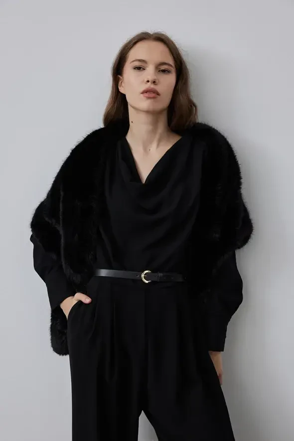 Fur Cap - Black - 4