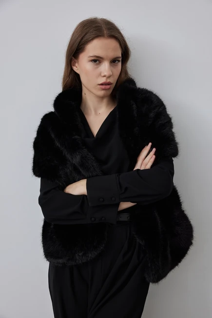 Fur Cap - Black Black