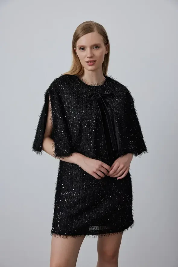 Sequin Bolero - Black - 4