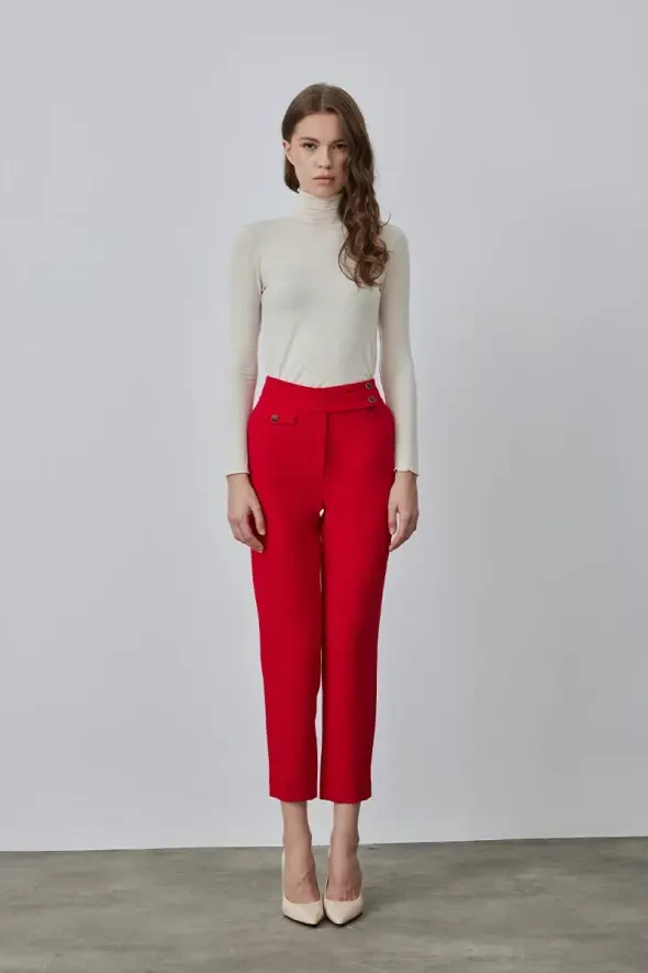 Turtleneck Cashmere Blouse - Beige - 3