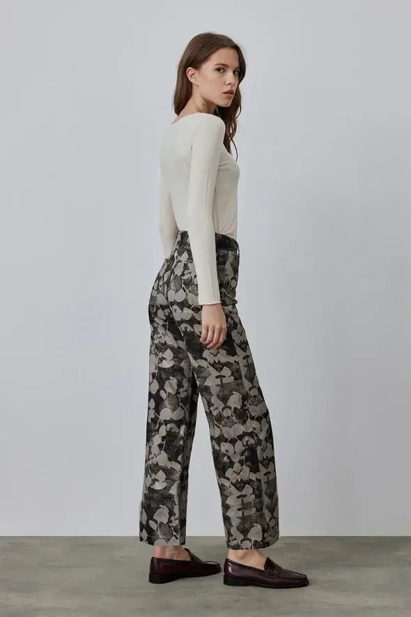 Kanvas Bol Paça Pantolon - Vizon - 5