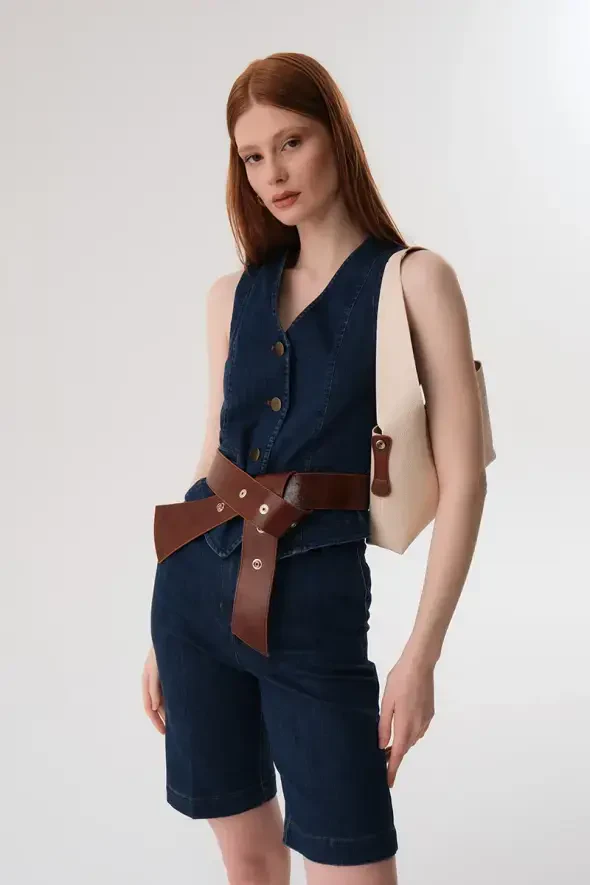 Material Things X Gusto Mini Çanta - Krem - Bordo - 5