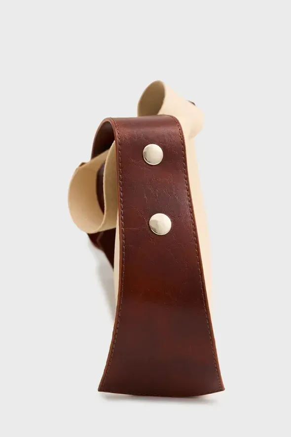Material Things X Gusto Mini Çanta - Krem - Bordo - 8