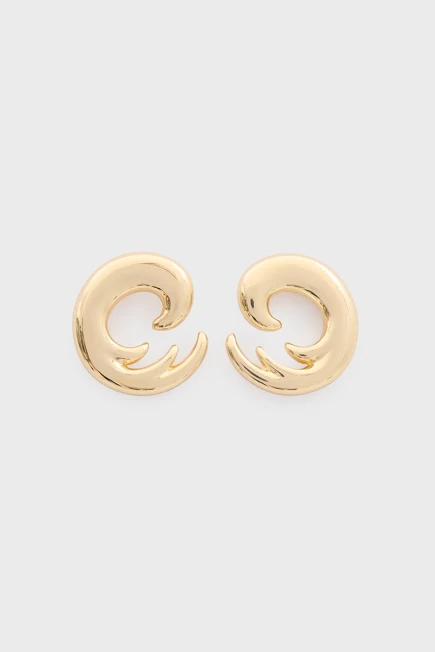 Minimal Tasarım Küpe - Gold Gold